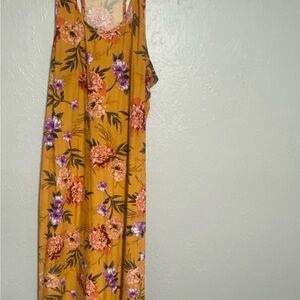 Floral Yellow Maxi Dress